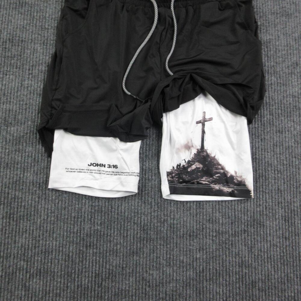 SAVD Shorts Mens L Black Athletic Microfiber Drawstring Pockets Lined 32x7* NWT - Picture 4 of 16